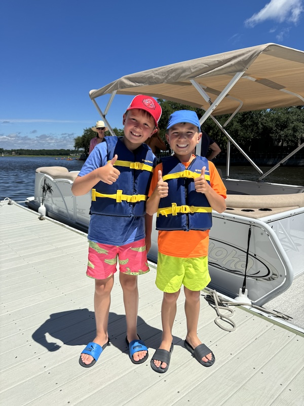 Kids about to enjoy a day on the water