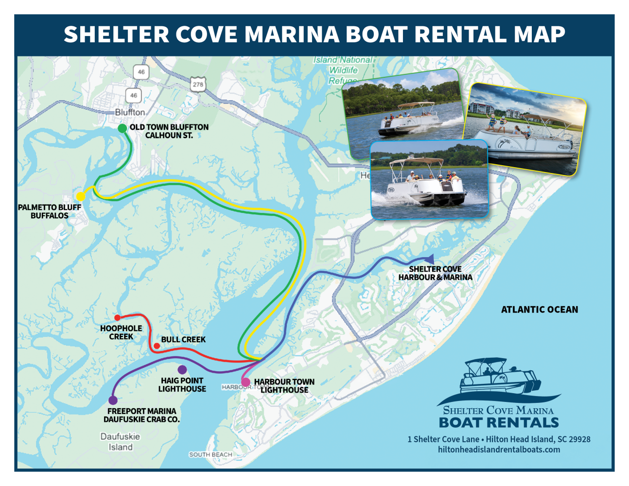 Shelter Cove Boat Rentals Boating Map