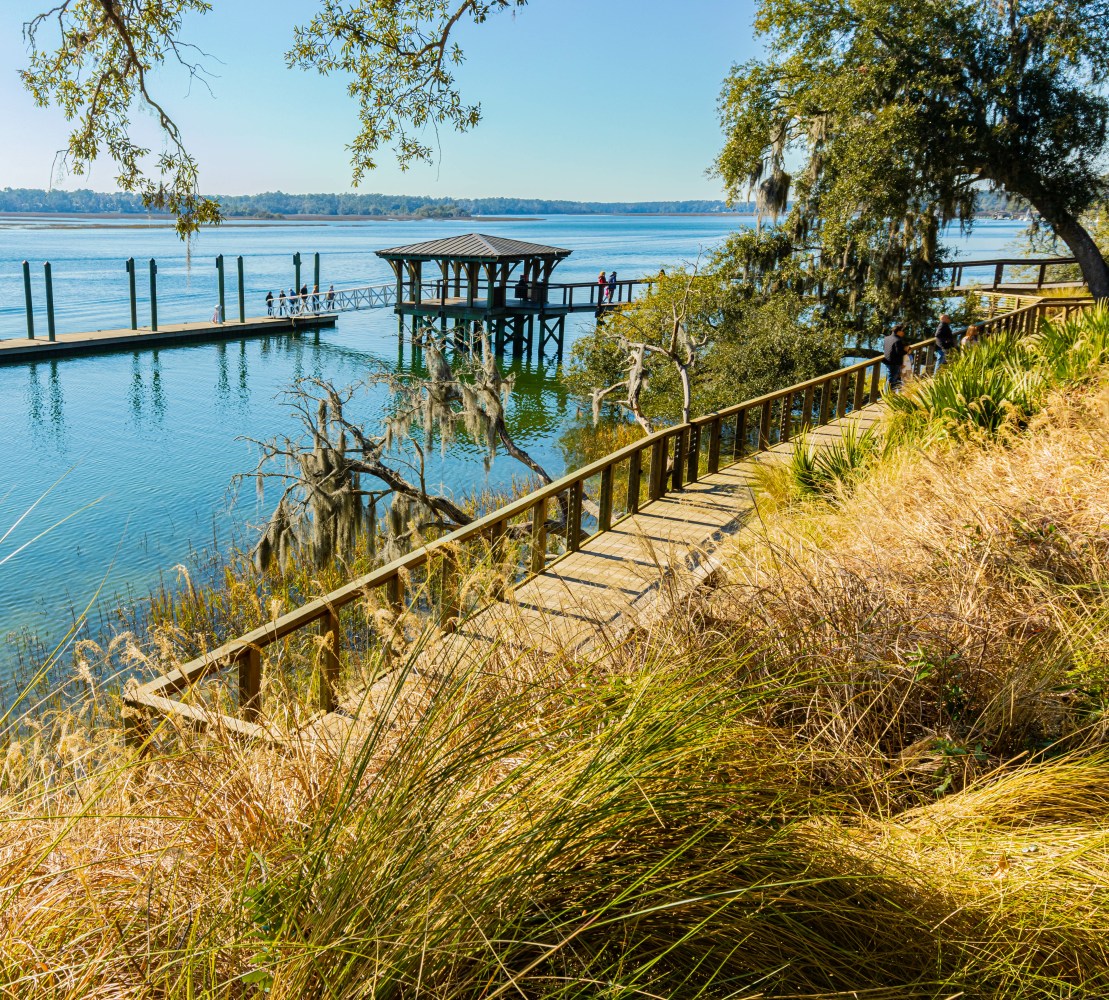 The The Calhoun Street Dock on The May River, Bluffton, South Carolina, USA